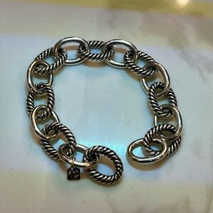 David Yurman SS link bracelet. 8 inch. 12 mm